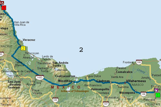 Mexico Trip Map 13-9
