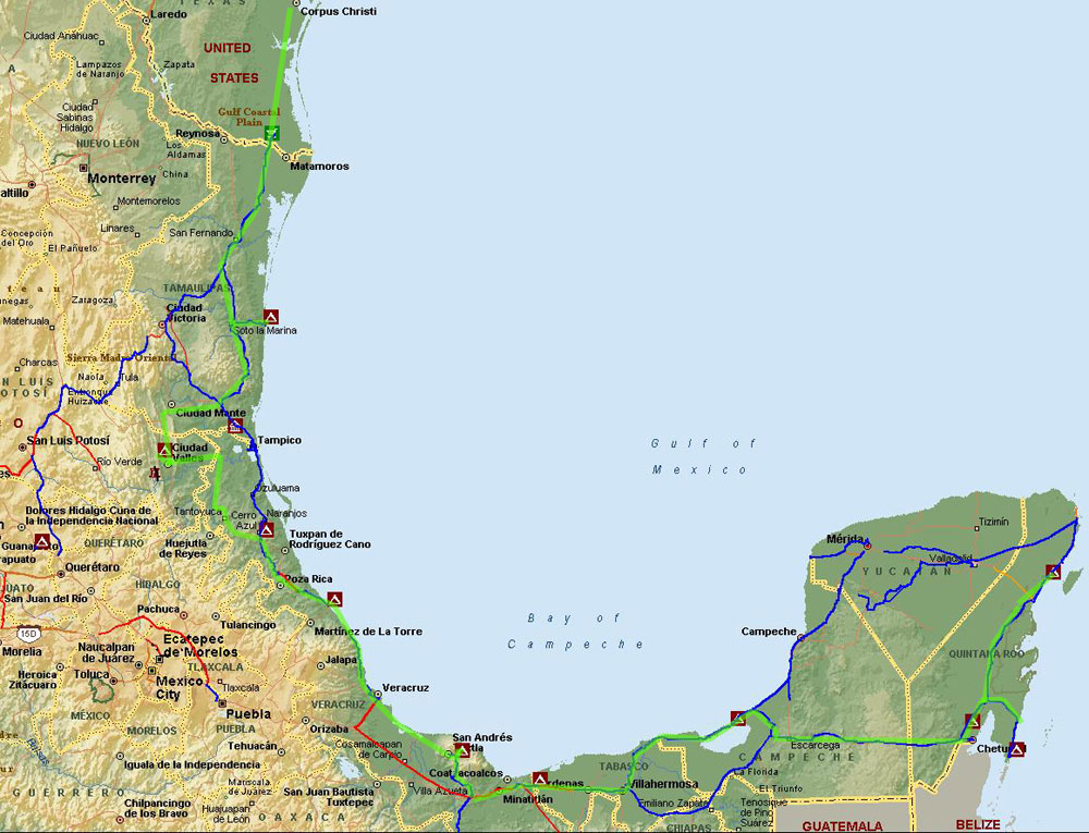 Mexico '11-12 Trip Planning Map