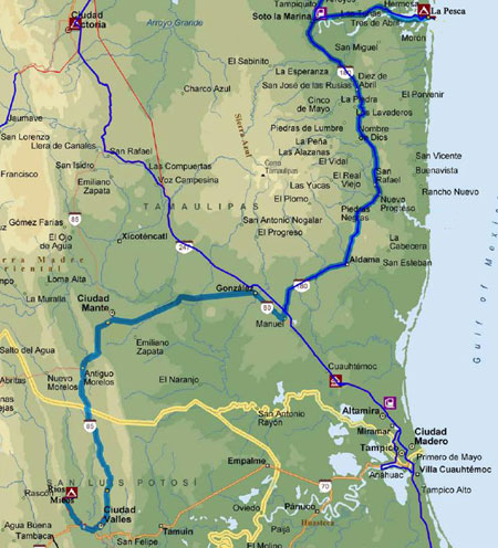 Mexico Trip Map 2