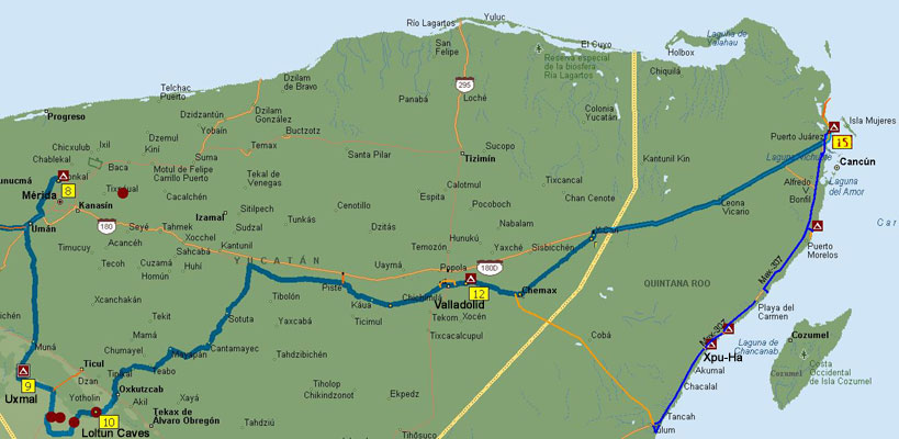 Mexico Trip Map 8