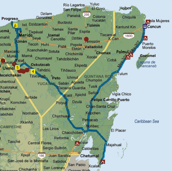 Mexico Trip Map 9